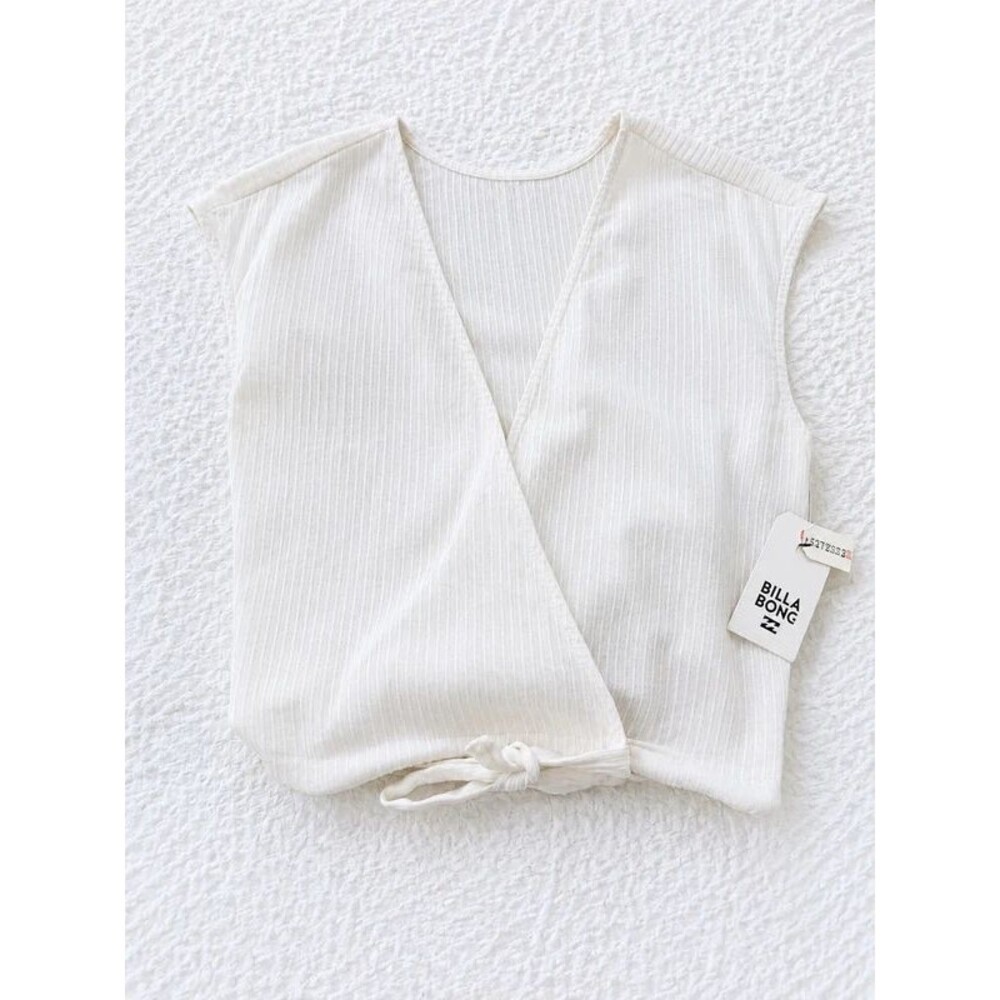 Billabong Heartstrings Wrap Top – White – XS – NWT